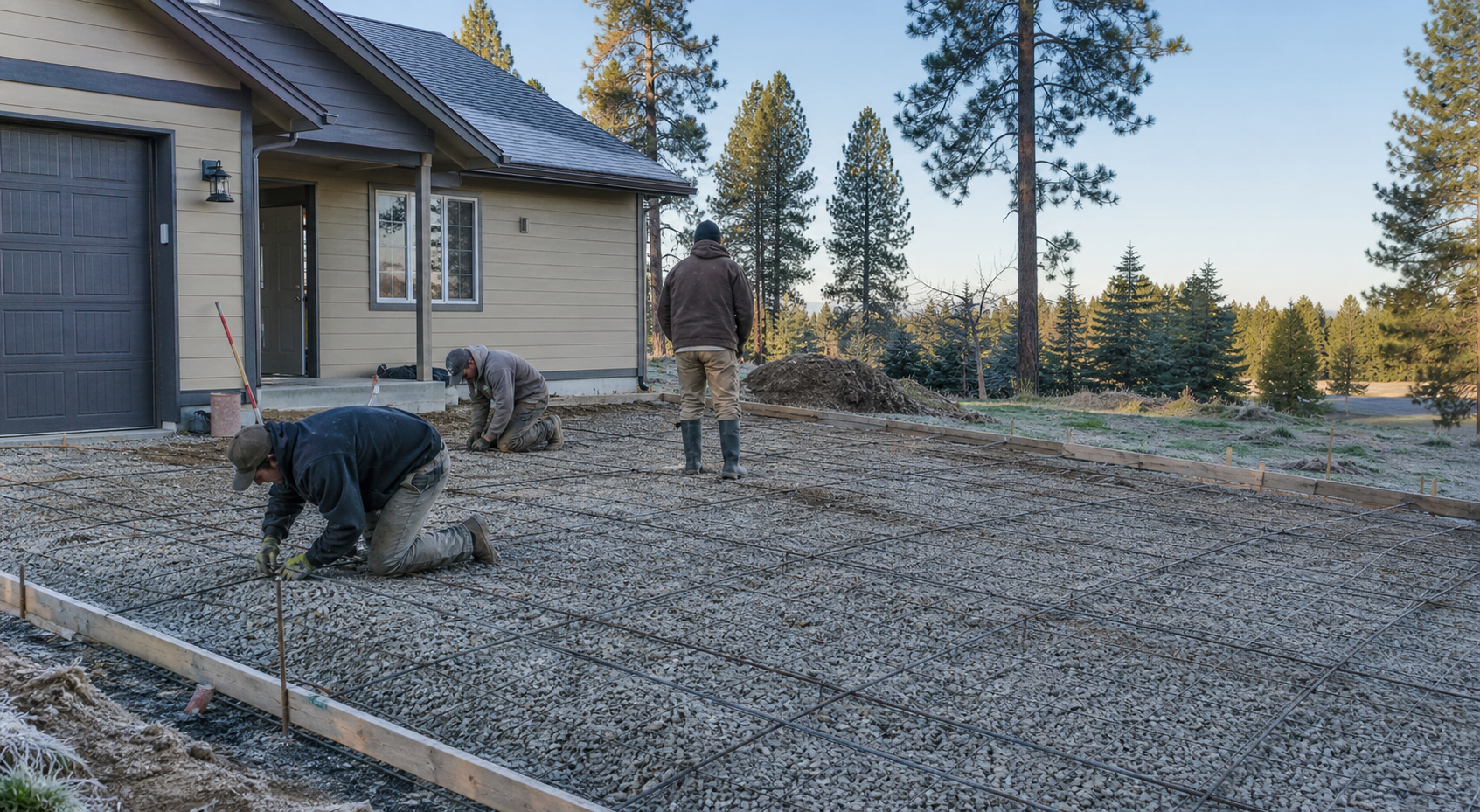 New concrete driveways